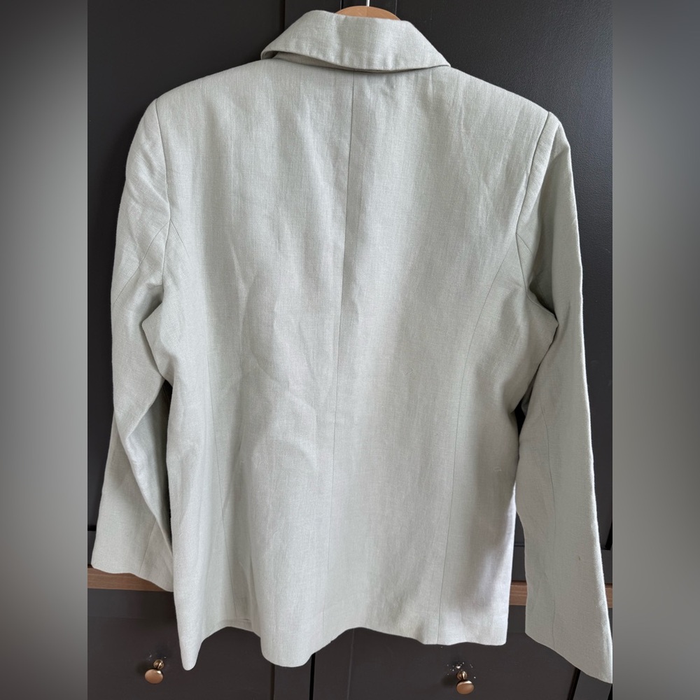 NWT • Abercrombie & Fitch Linen Cotton Light Green Blazer • M - Picture 3 of 8